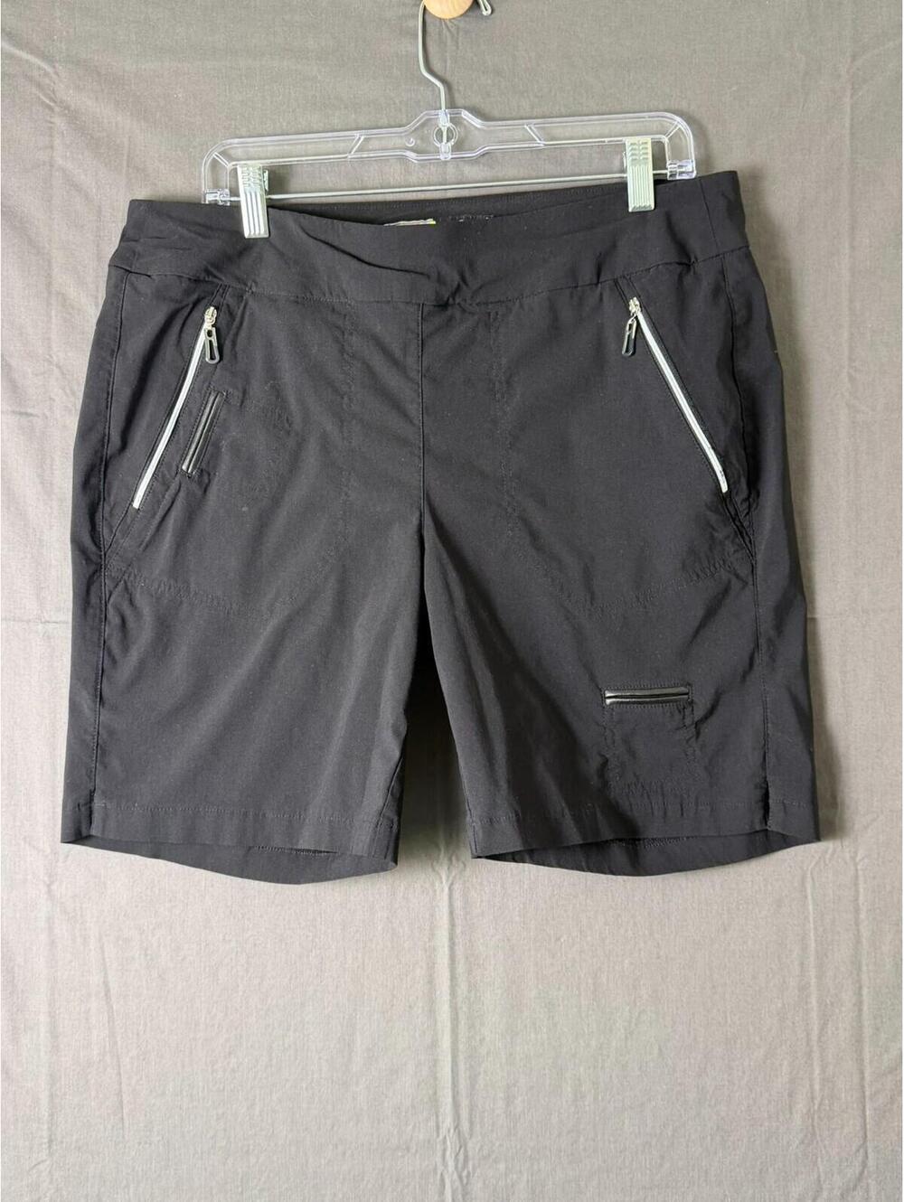 Jamie Sadock Golf Shorts Womens Size 16 Black Skort Style Pull On Multi Pocket